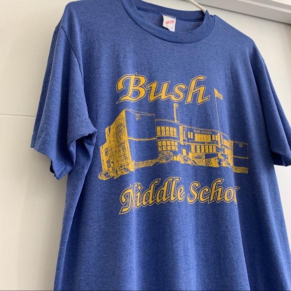 Vintage 80’s T Shirt “Bush Middle School” - Picture 2 of 15